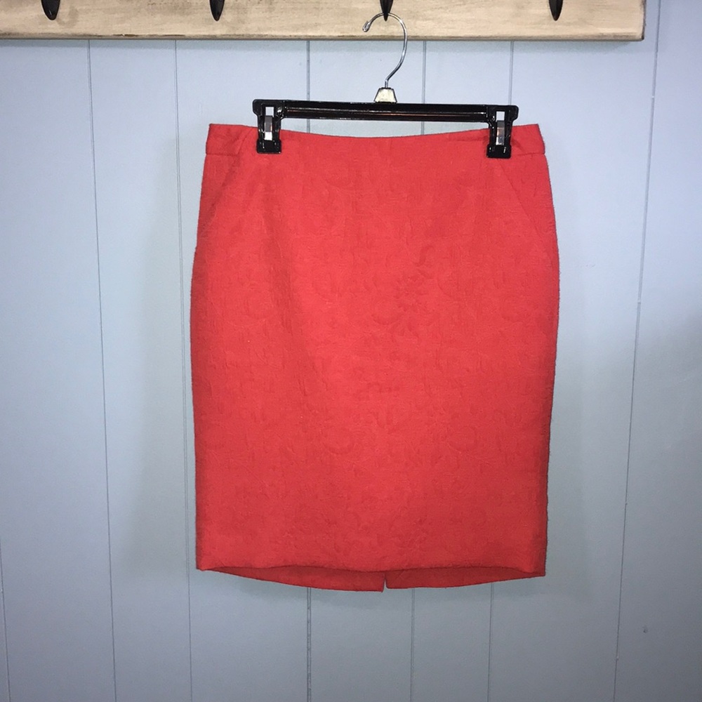 The Limited Coral Pencil Skirt